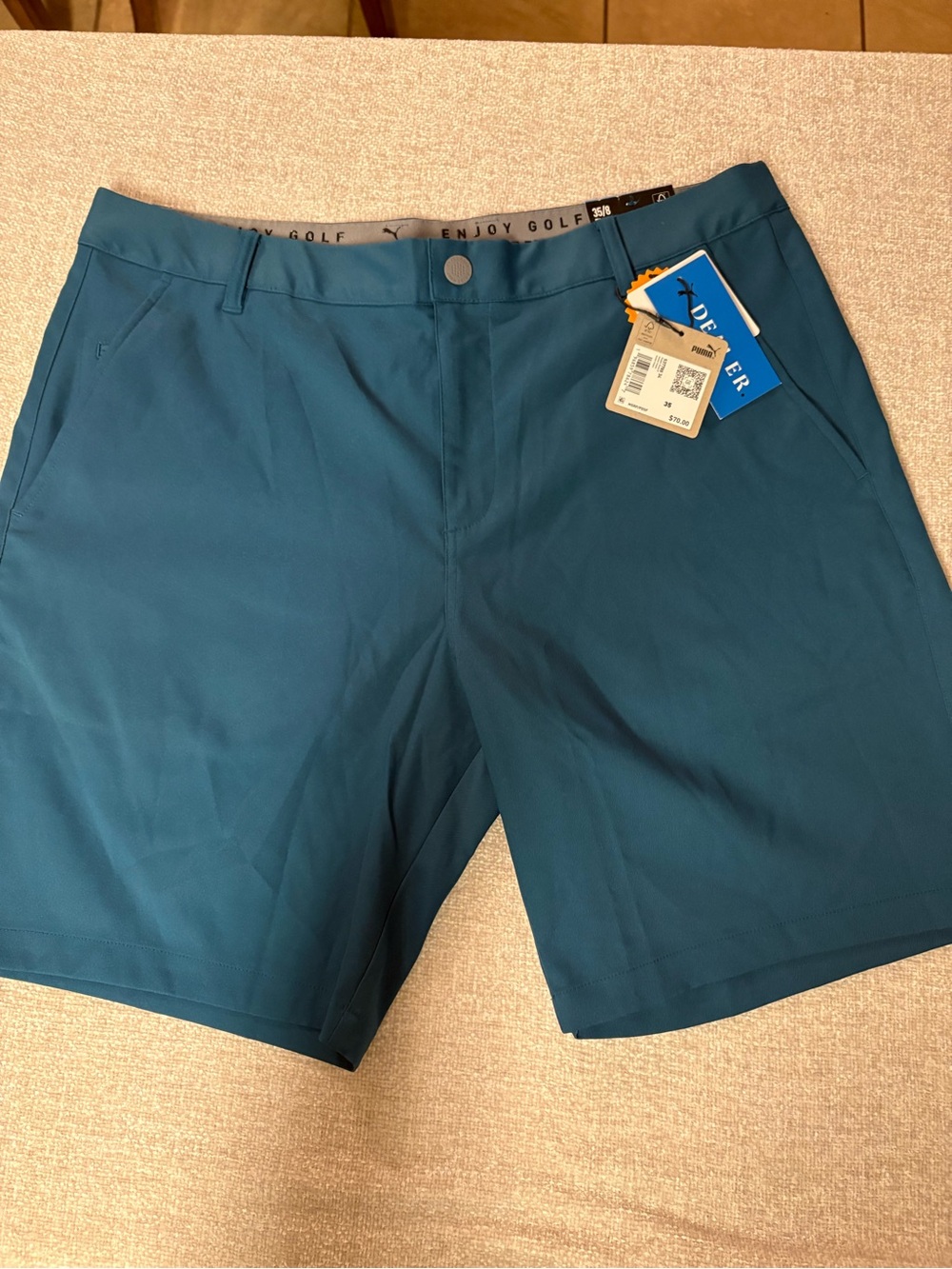 NWT Puma Dealer Enjoy Golf Men’s Golf Shorts - Lightweight Performance Size 35